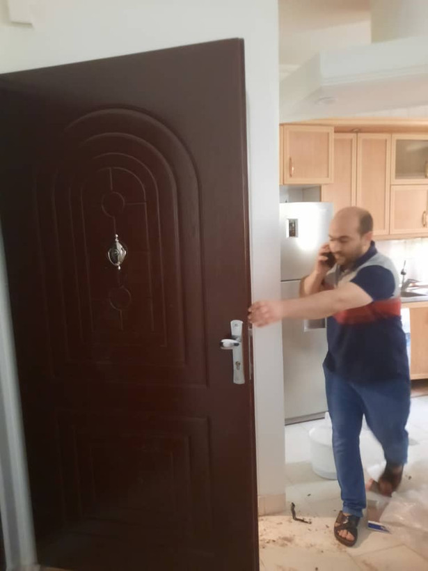 درب ورودی ام دی اف با رنگ